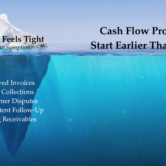 Cash flow problems often start in accounts receivable before appearing in a company's bank balance